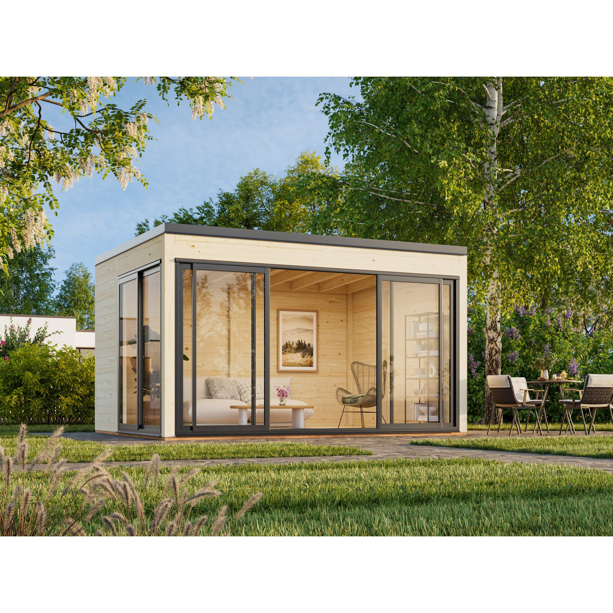 Stuga Palmako Serena 13,4 m² Set 1 Slide Plus (inv. 12,6 m²)