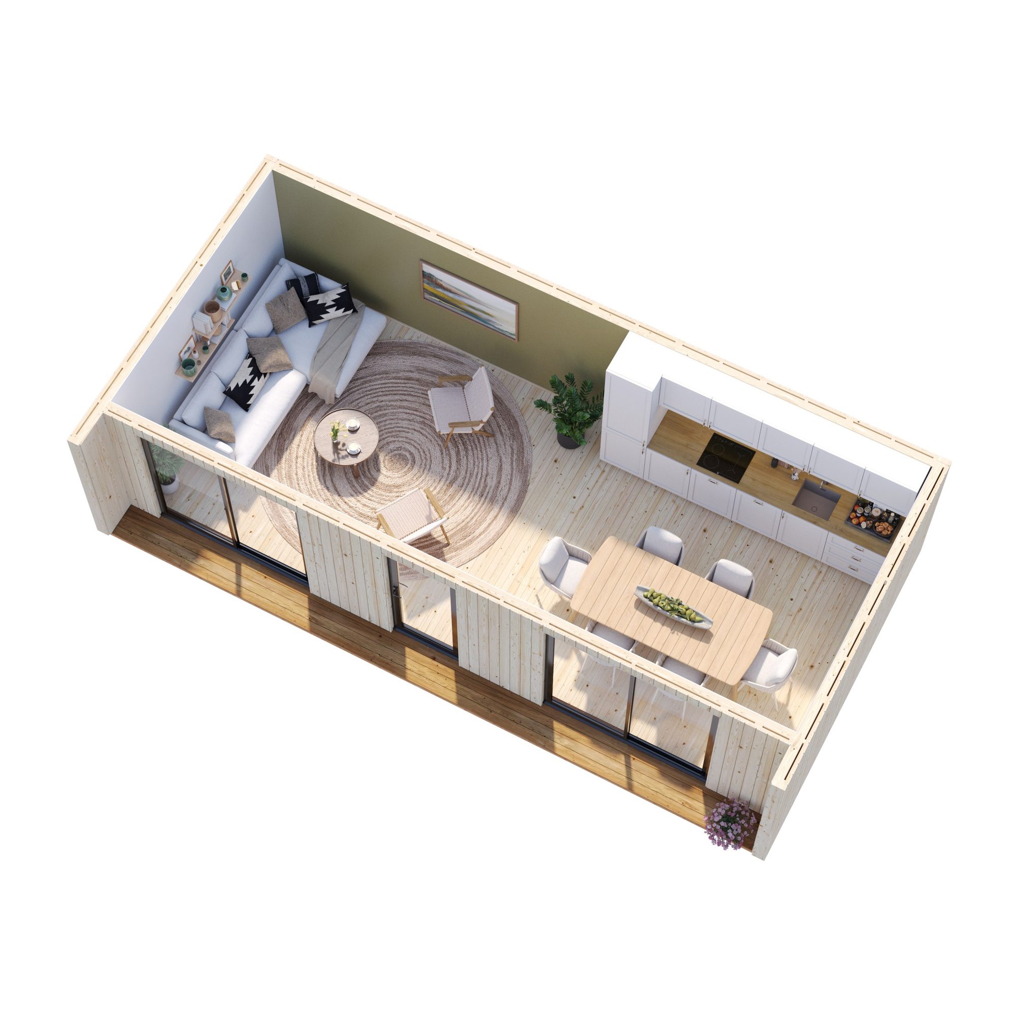 Trädgårdshus Palmako Rebekka 40,4 m² (inv. 31,8 m² )