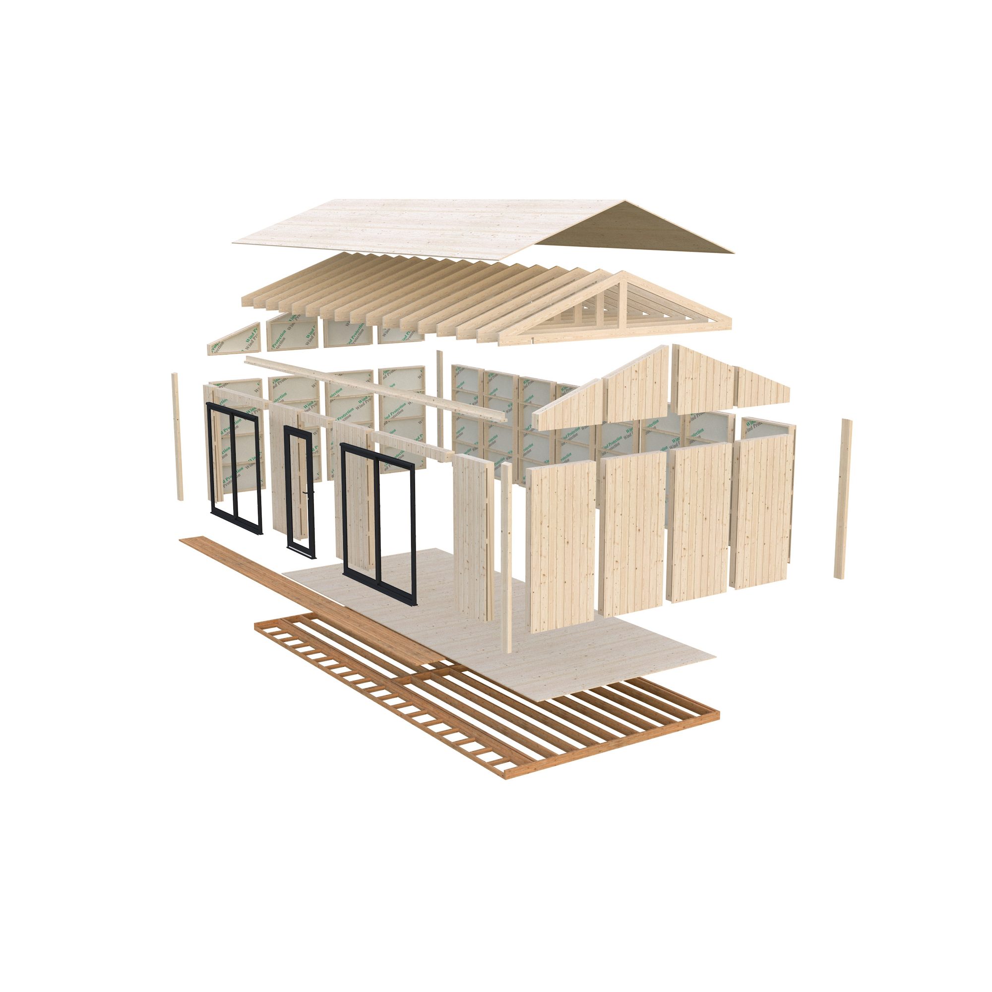 Trädgårdshus Palmako Rebekka 40,4 m² (inv. 31,8 m² )