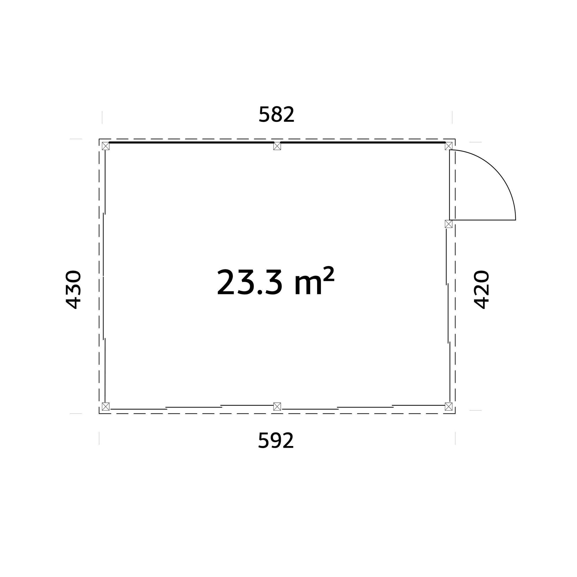 Uterum Palmako Saga 24,5 m² (inv. 23,3 m²) Slide Plus