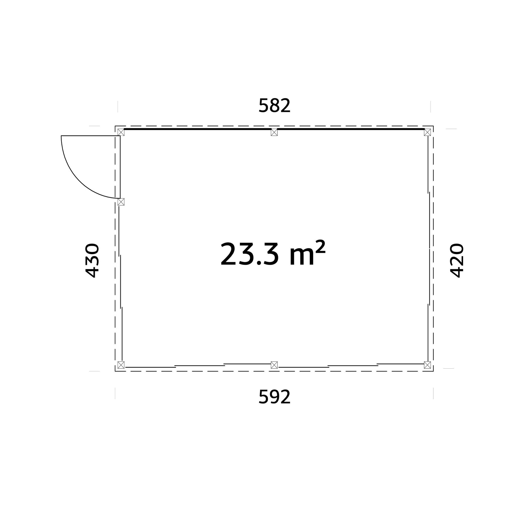 Uterum Palmako Saga 24,5 m² (inv. 23,3 m²) Slide Plus