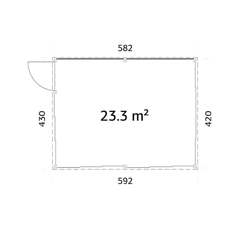 Uterum Palmako Saga 24,5 m² (inv. 23,3 m²) Slide Plus