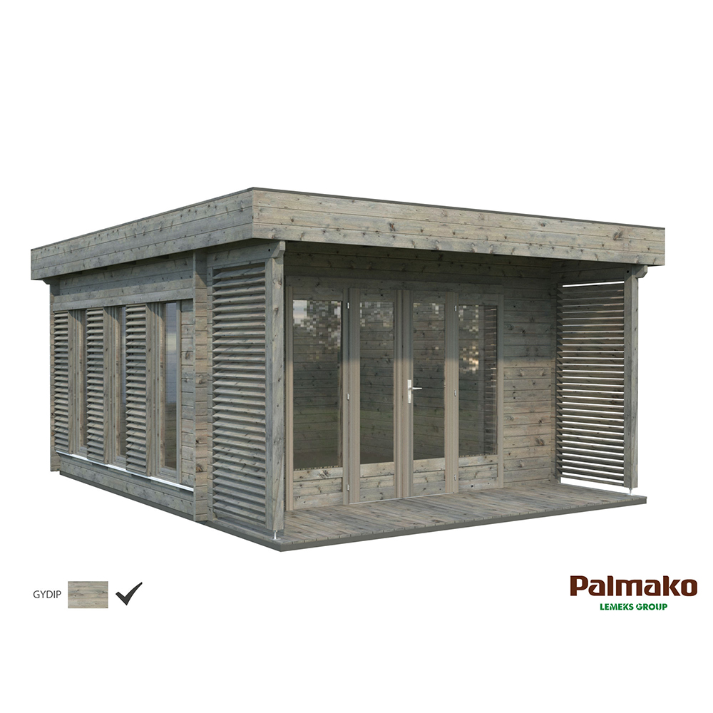 Stuga Palmako Caroline 15,2m2 (inv. 14,5 m2) Grå dippad