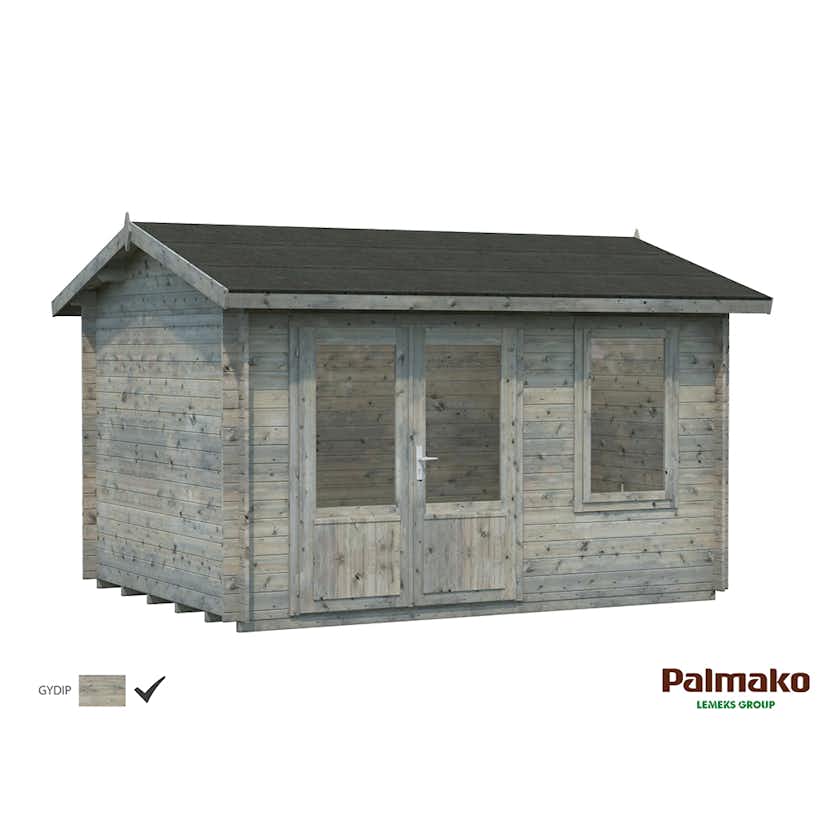 Stuga Palmako Iris 9,6 m2 Grå dippad
