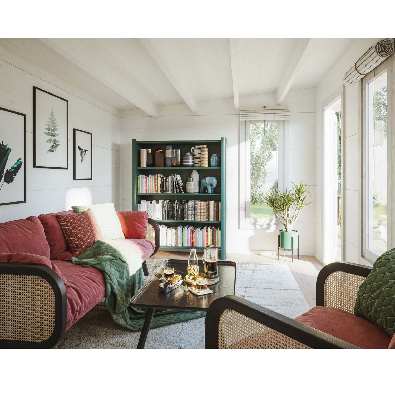 Trädgårdshus Palmako Grace 13,4+4,1 m2