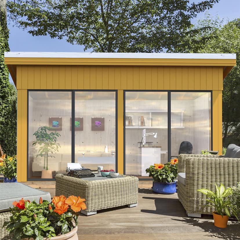 Friggebod Palmako Annabel 15,1 m2 med Skjutparti