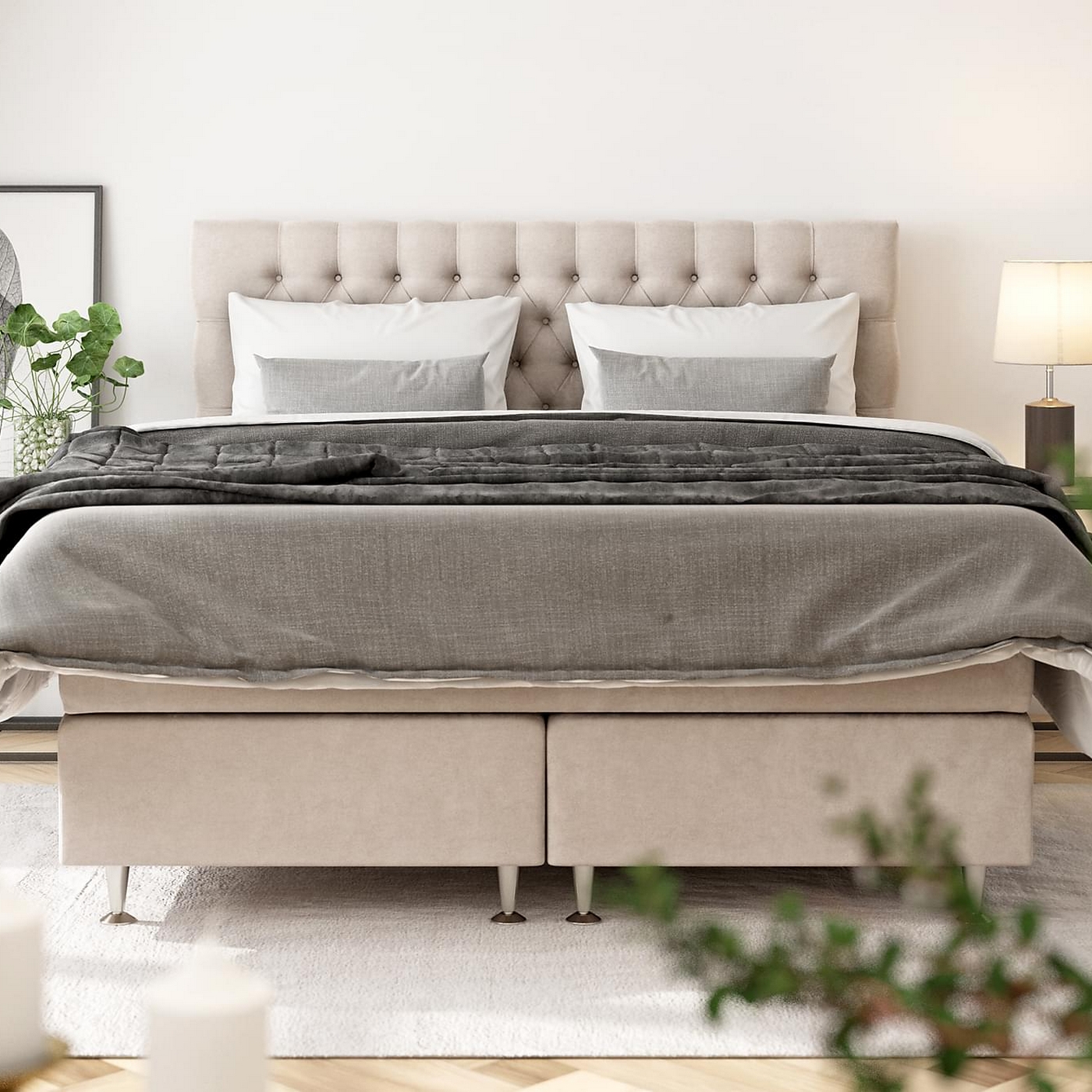 Kontinentalsäng Drömvik Celine 160x200 med Sänggavel