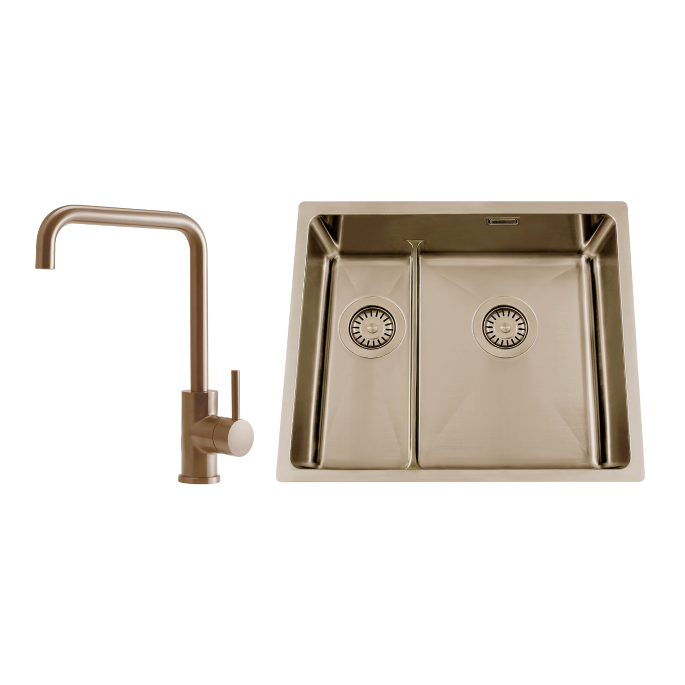 Diskho Nordic Tech Titan 53 KHX Nickel med Köksblandare Steel Square