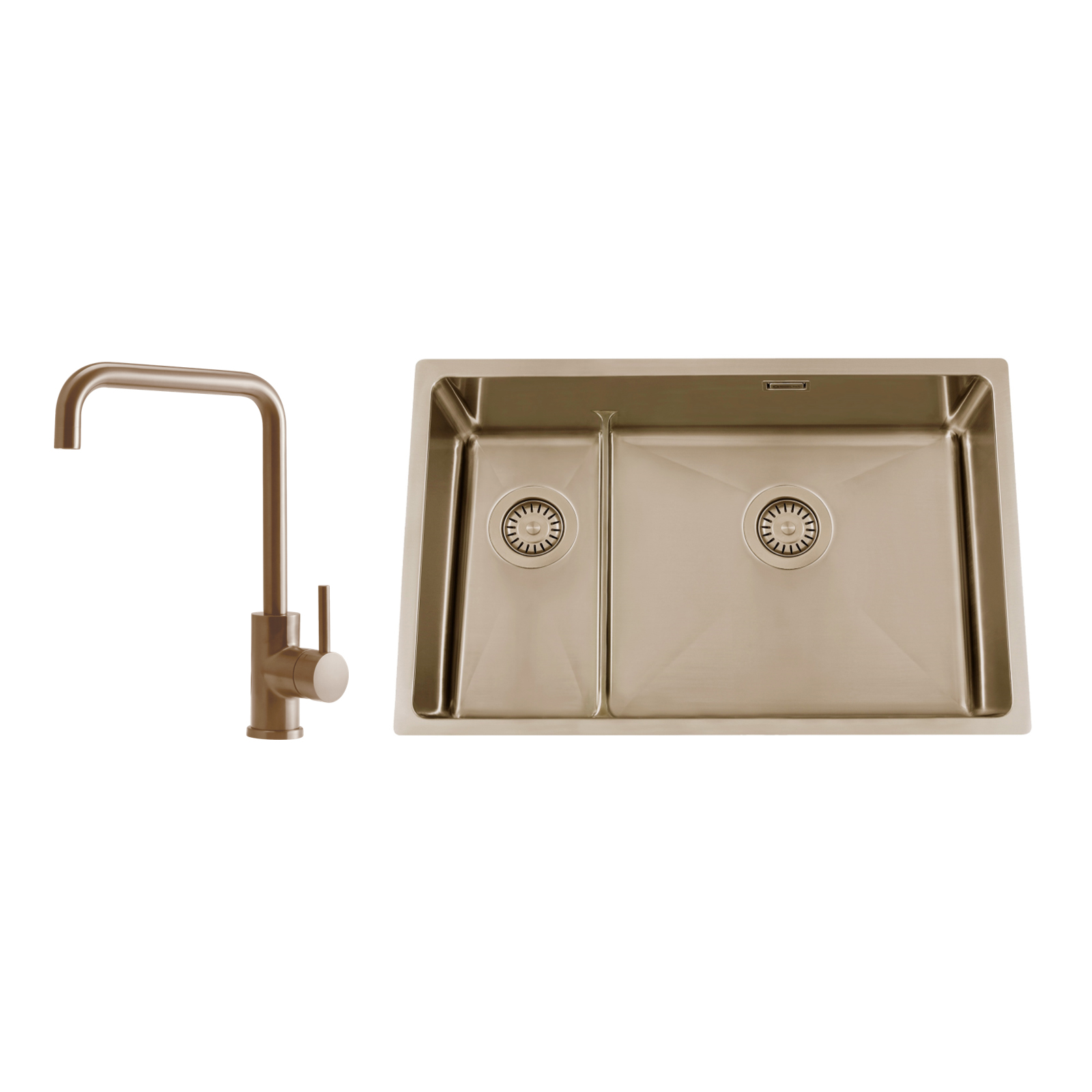 Diskho Nordic Tech Titan 73 KHX Nickel med Köksblandare Steel Square