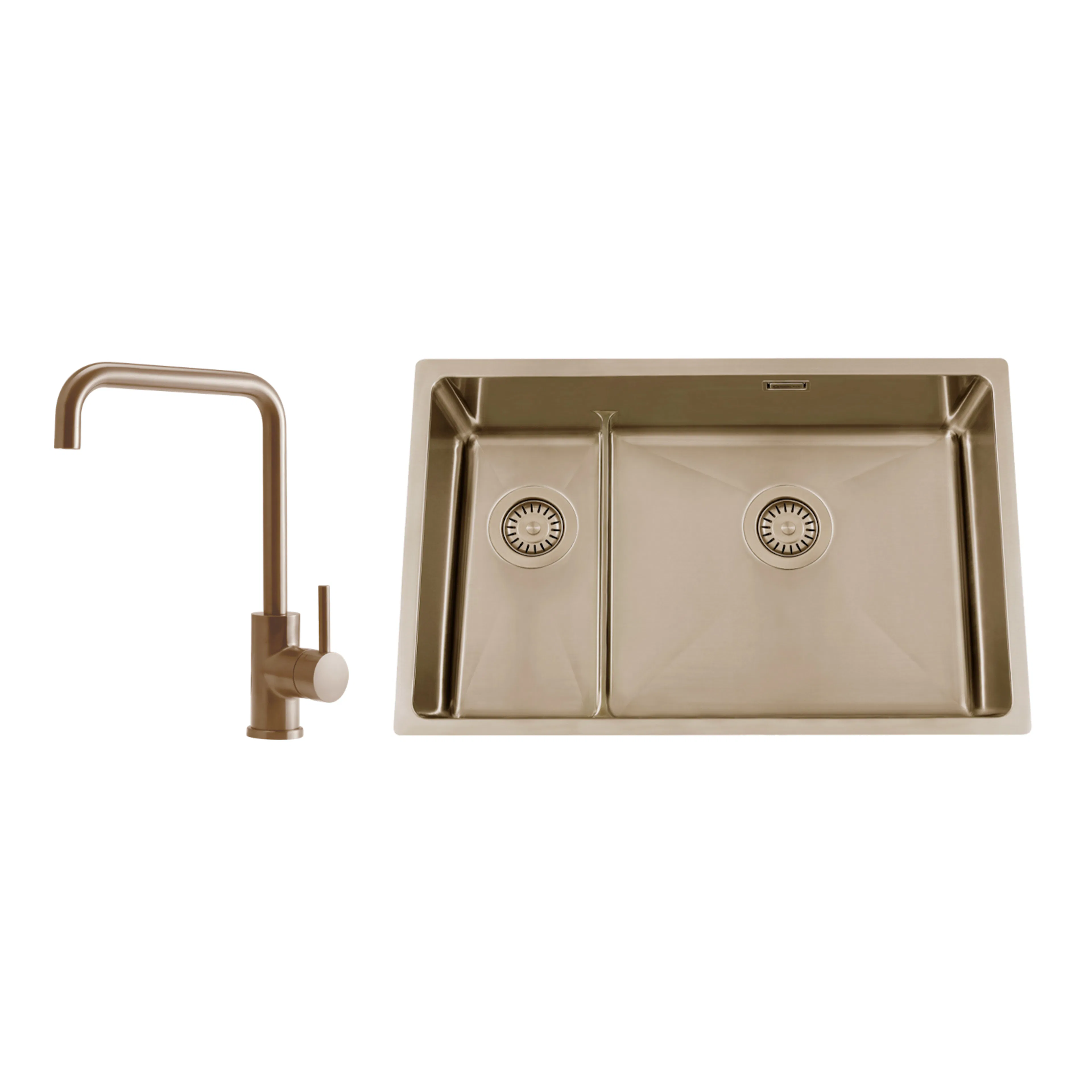 Diskho Nordic Tech Titan 73 KHX Nickel med Köksblandare Steel Square