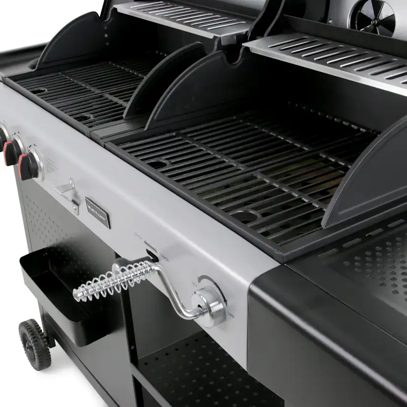 Gasol/Kolgrill Metalcraft Aurora Kombinationsgrill med Sidobrännare & Rostfria Brännare