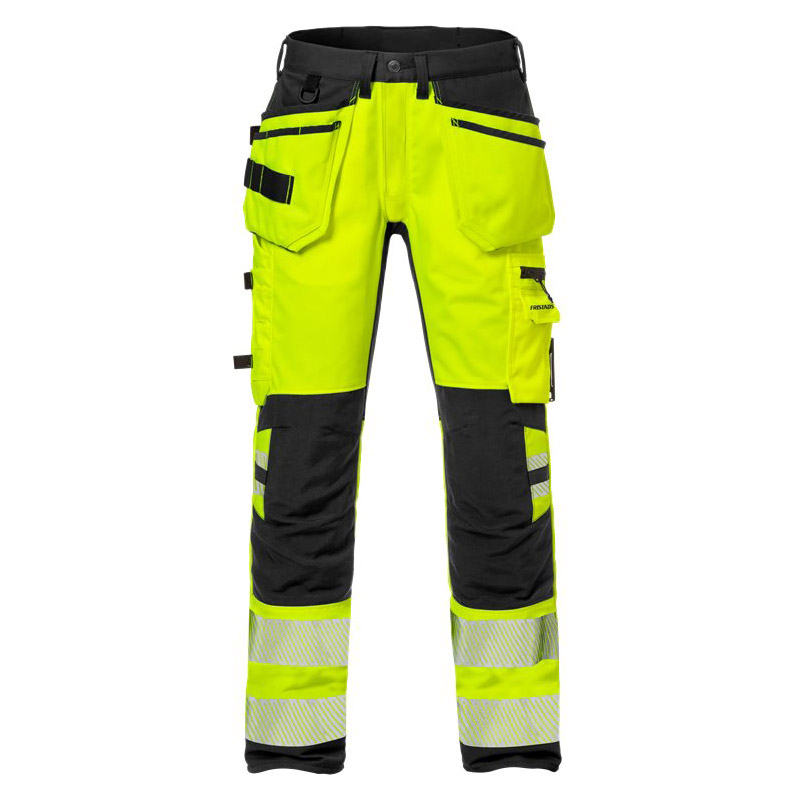 Hantverkarbyxa Fristads Varsel Stretch 2707 PLU Klass 2 Storlek: C156, Gul/Svart