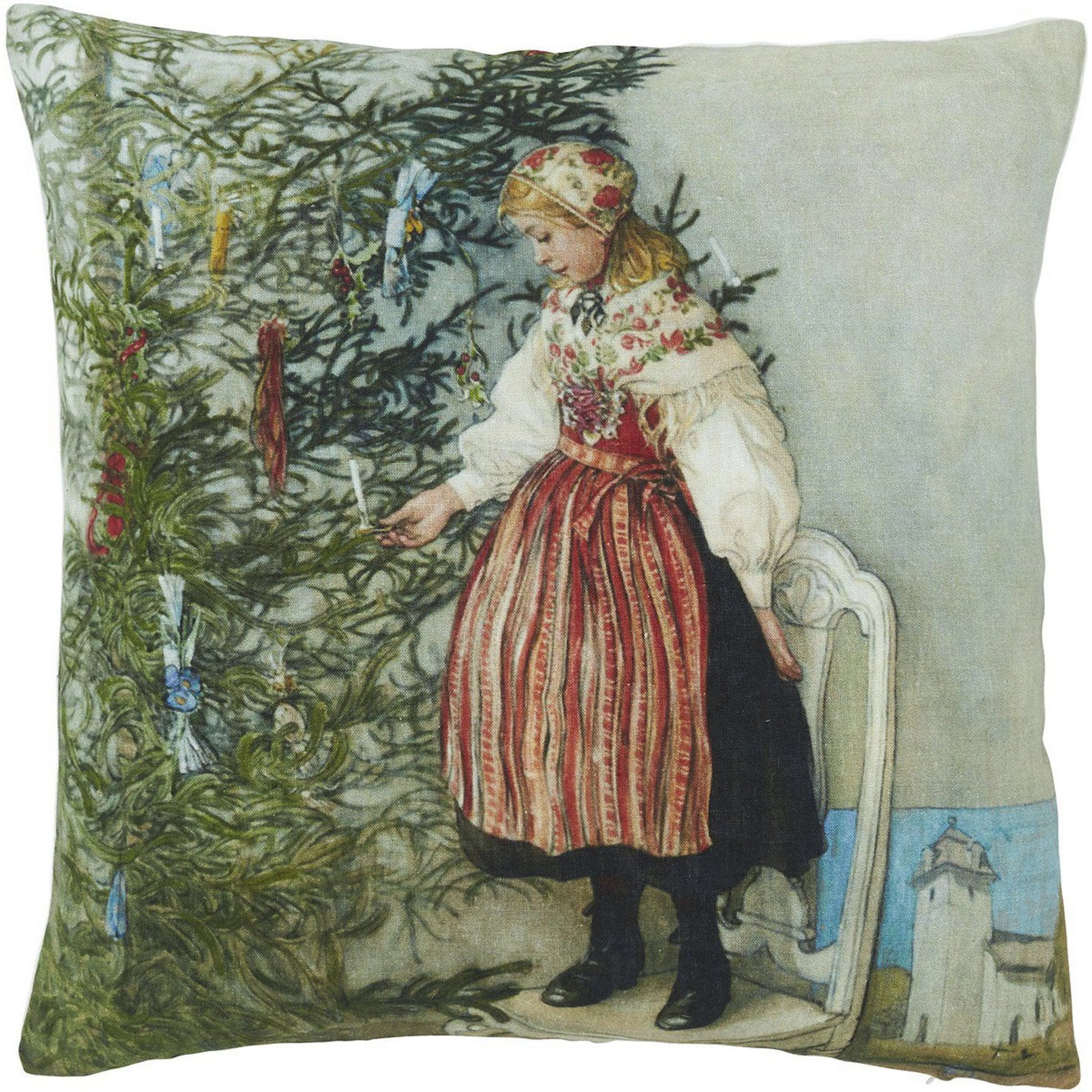 Kuddfodral Svanefors Carl Larsson Grön