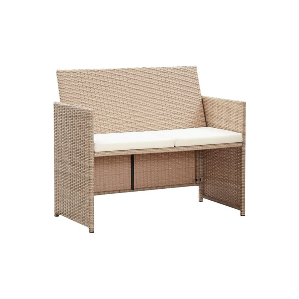 Trädgårdssoffa VidaXL Showig 2-sits Färg: Beige