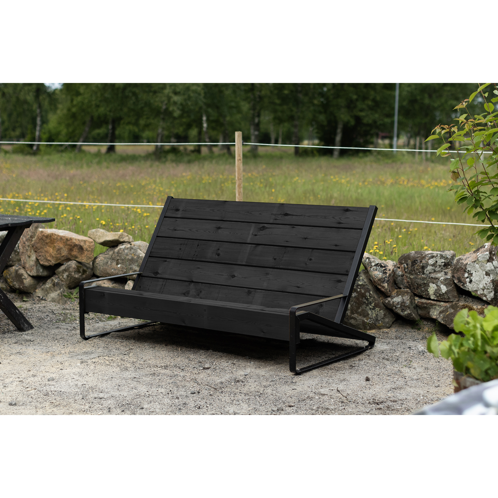 Solsoffa Jabo Vansjön med 2st Gavlar Svart