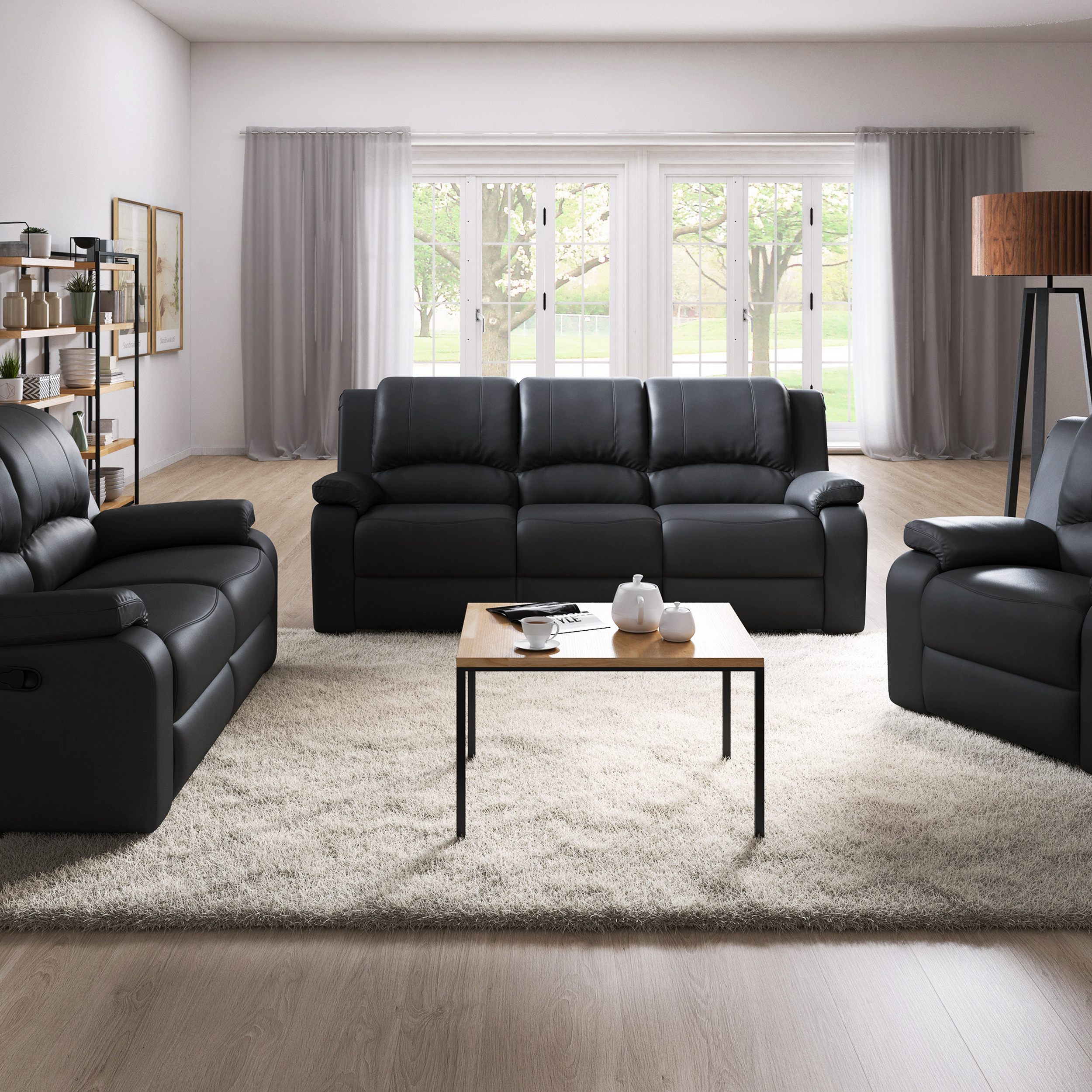 Reclinersoffa Manor House Norbo 3-sits Biosoffa i Konstläder