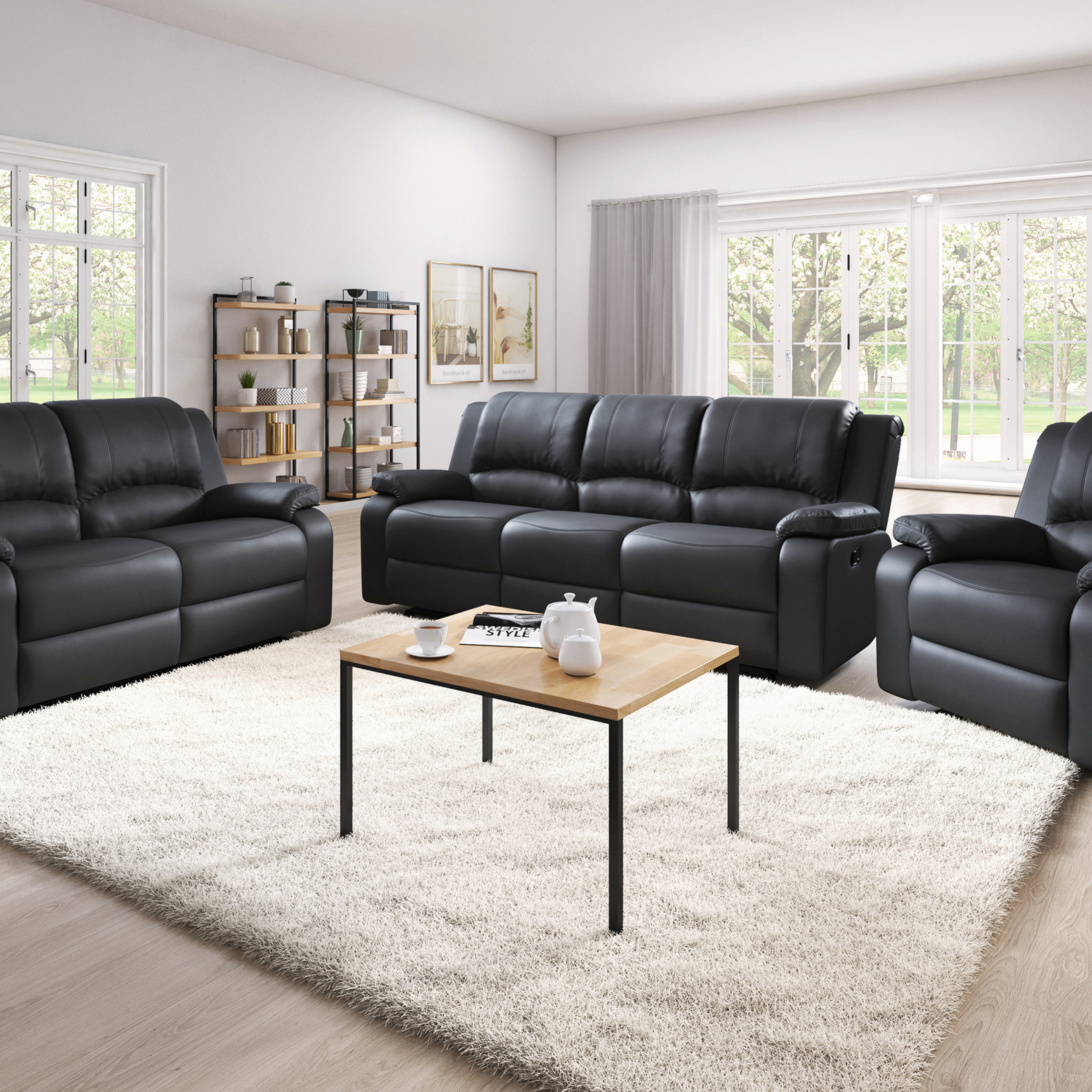 Reclinersoffa Manor House Norbo 3-sits Biosoffa i Konstläder