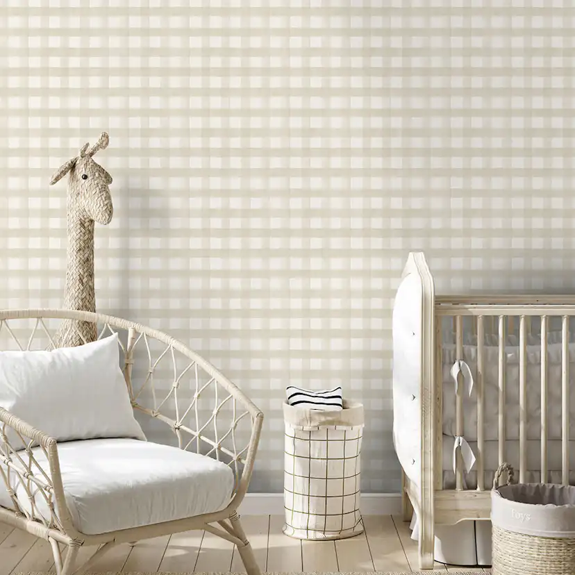 Tapet Holden Dream Catcher Watercolour Gingham Beige 13290
