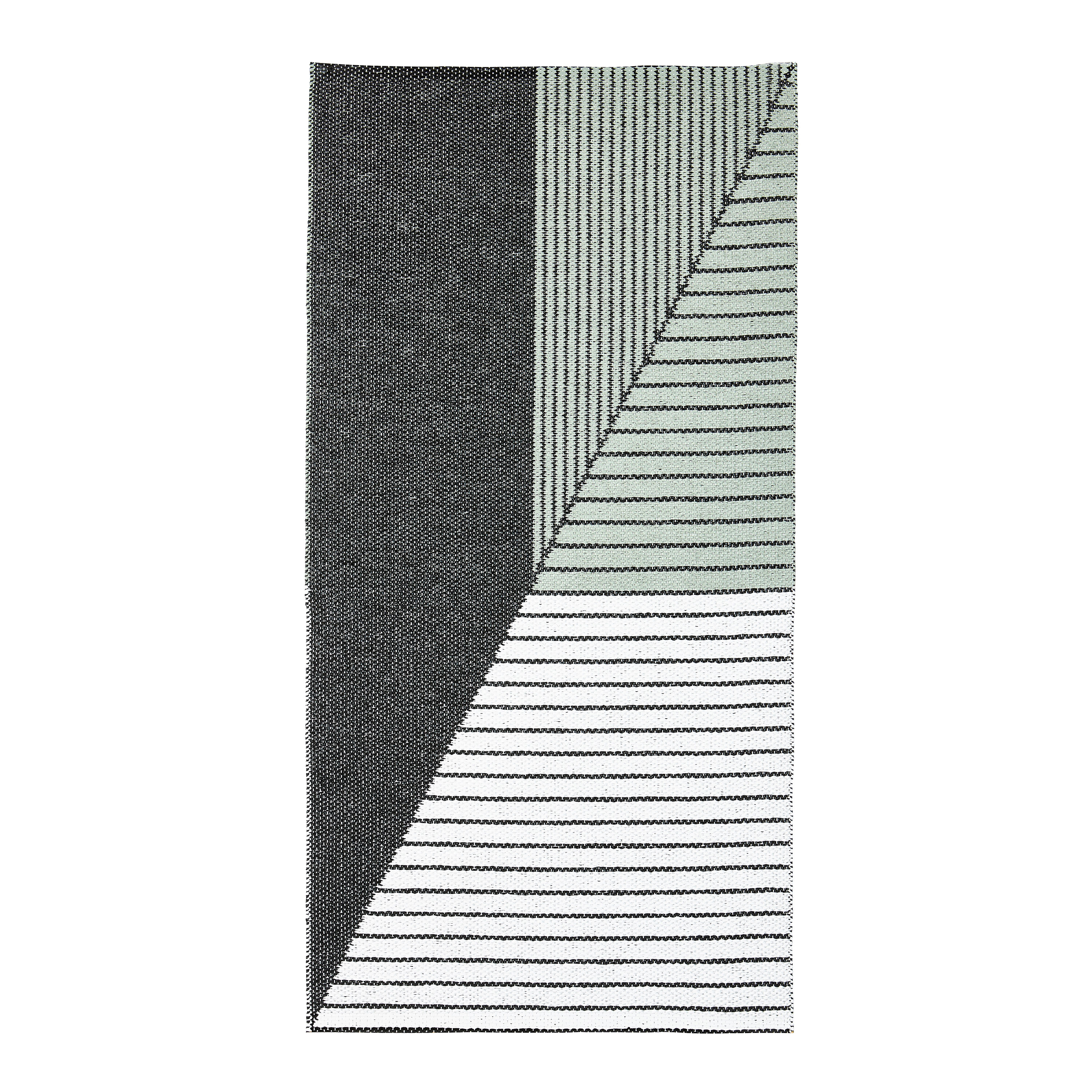 Plastmatta Horredsmattan Stripe Svart/Grön, 150x210 cm