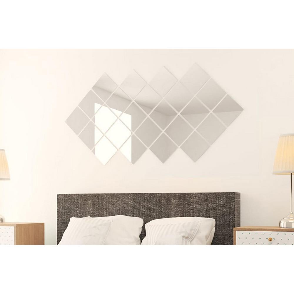 Spegel VidaXL Plattor Fyrkantig 48 st, 15 cm