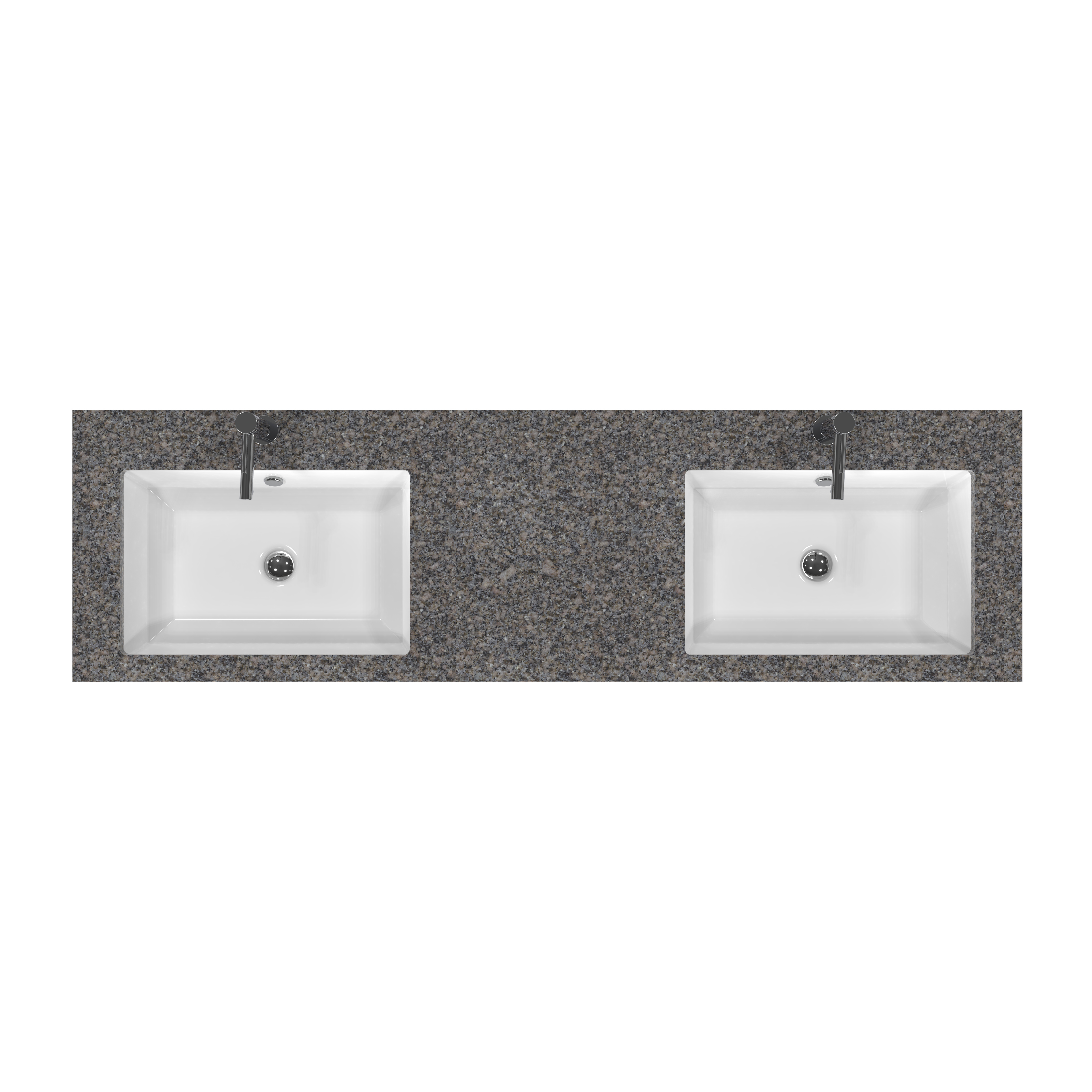 Bänkskiva Miller Badrum Sten City med 2 Underlimmade Tvättställ