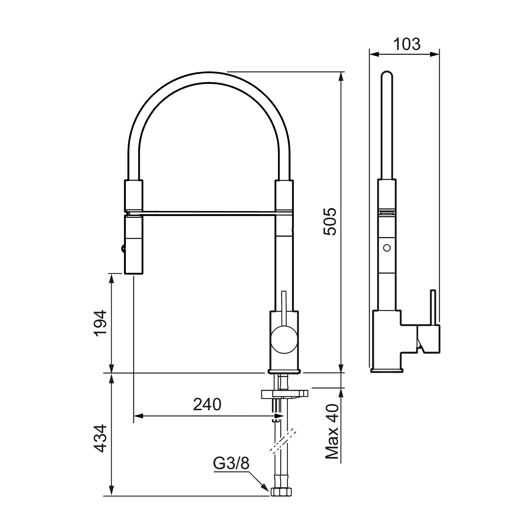 Köksblandare Mora INXX II Miniprofi