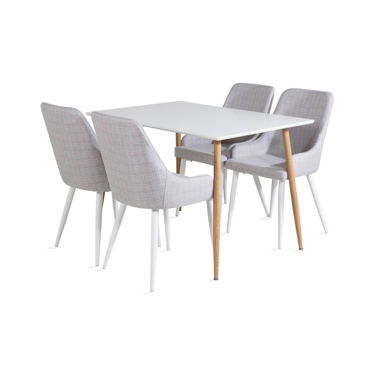 Matgrupp Basic Home Pontus Rektangulärt Matbord 120 cm med 4 Ridones Matstol