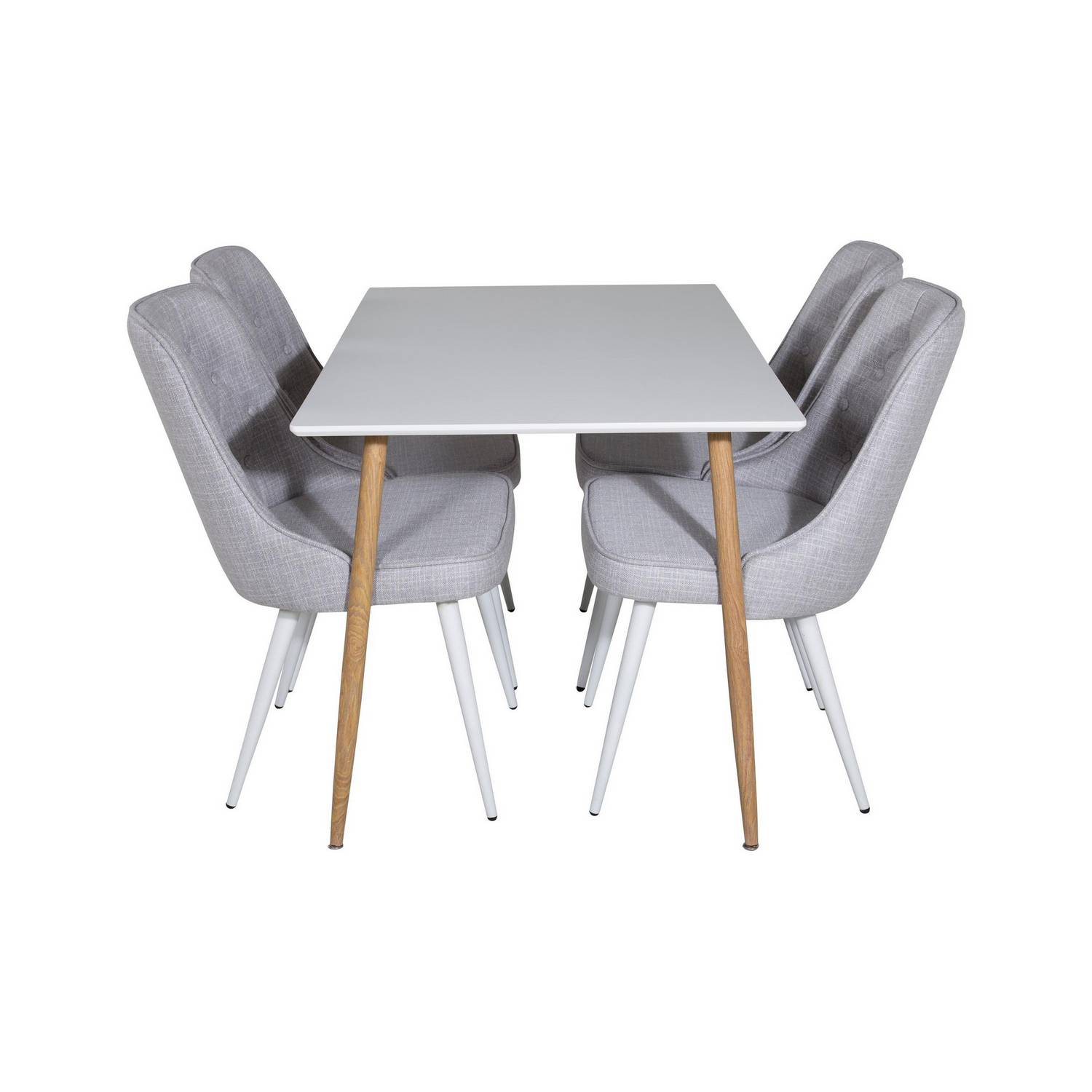 Matgrupp Basic Home Pontus Rektangulärt Matbord 120 cm med 4 Valera Matstol