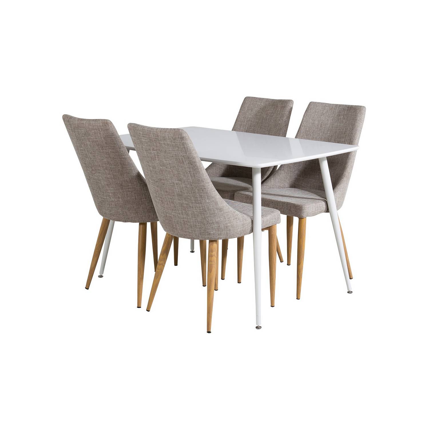 Matgrupp Basic Home Ypas Rektangulärt Matbord 120 cm med 4 Ludvig Stolar