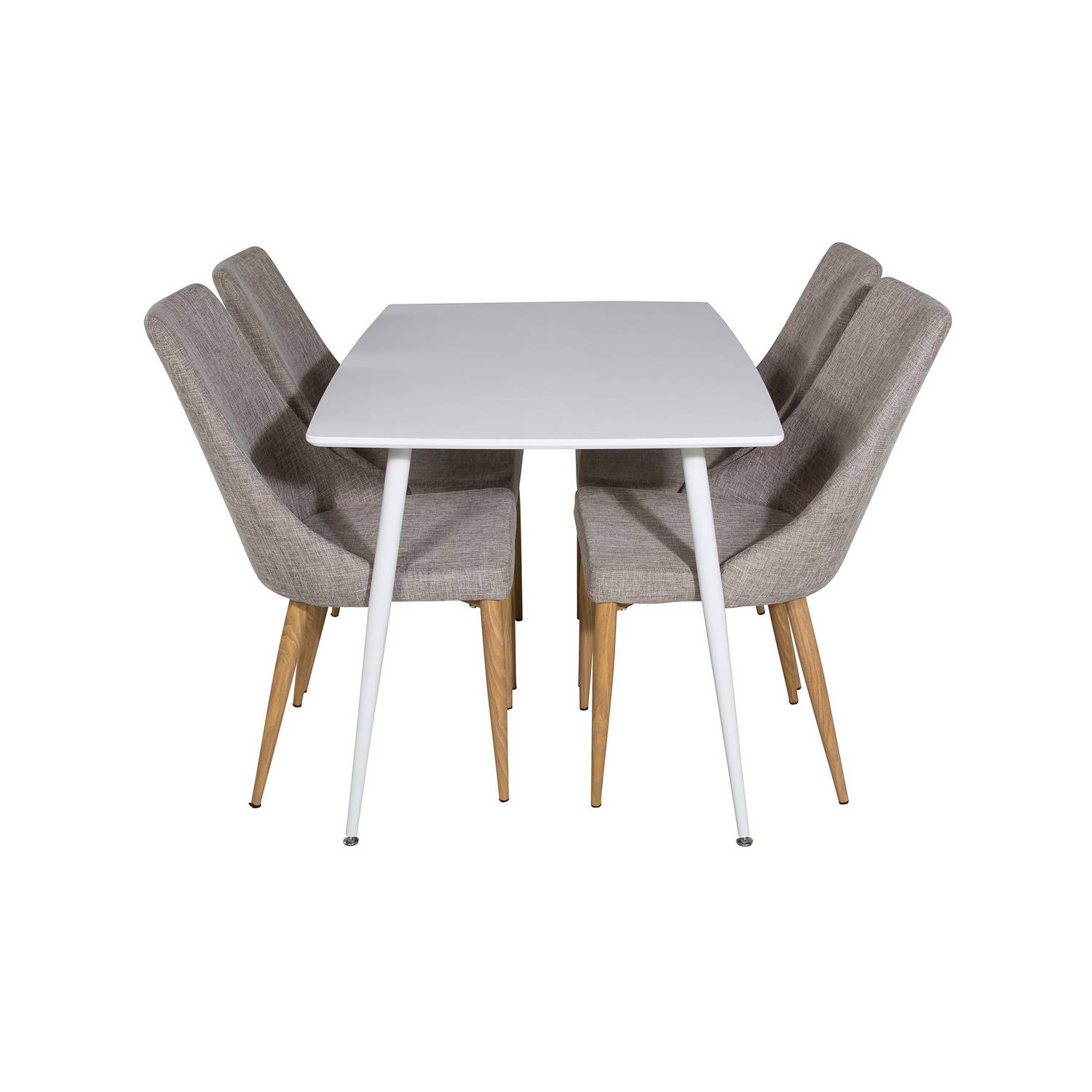 Matgrupp Basic Home Ypas Rektangulärt Matbord 120 cm med 4 Ludvig Stolar