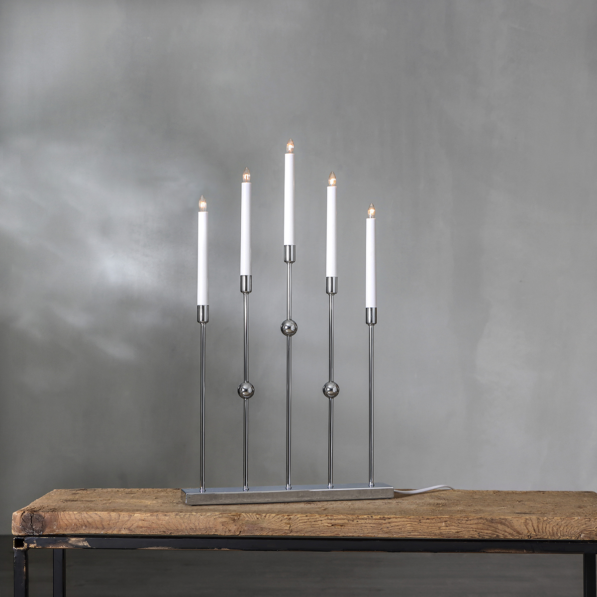 Ljusstake Star Trading Gustavo 5-armad Adventsljusstake