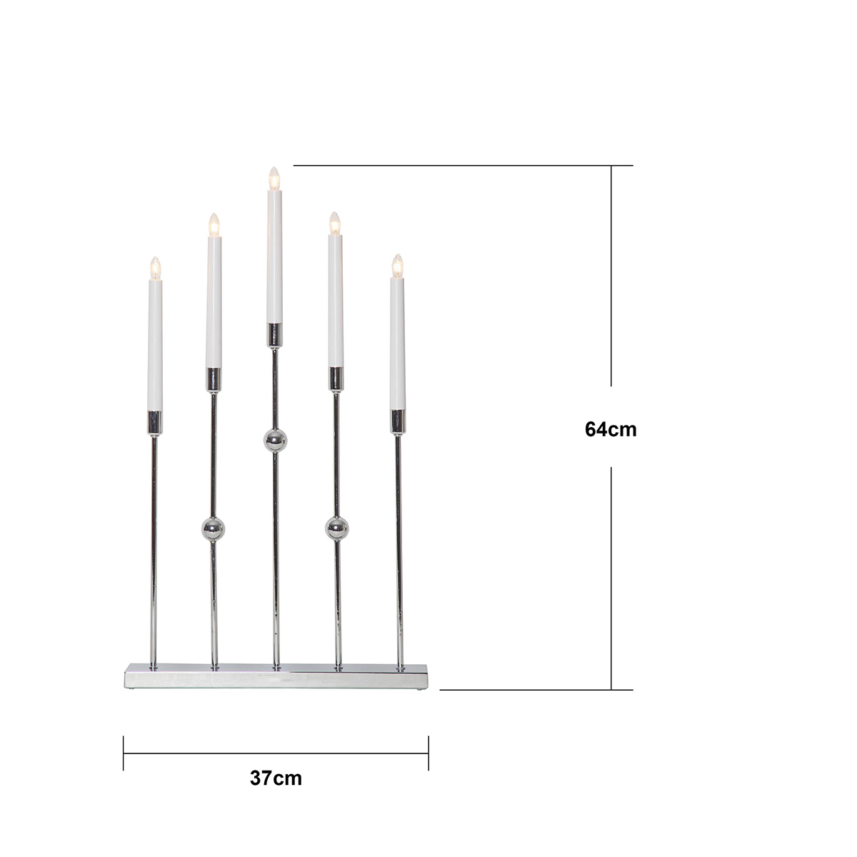 Ljusstake Star Trading Gustavo 5-armad Adventsljusstake