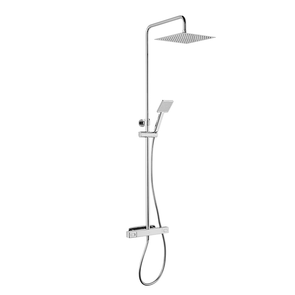 Takduschset Hafa Mix Slim Square Krom, cc-mått: 150 mm, Duschhuvud: 250x250 mm