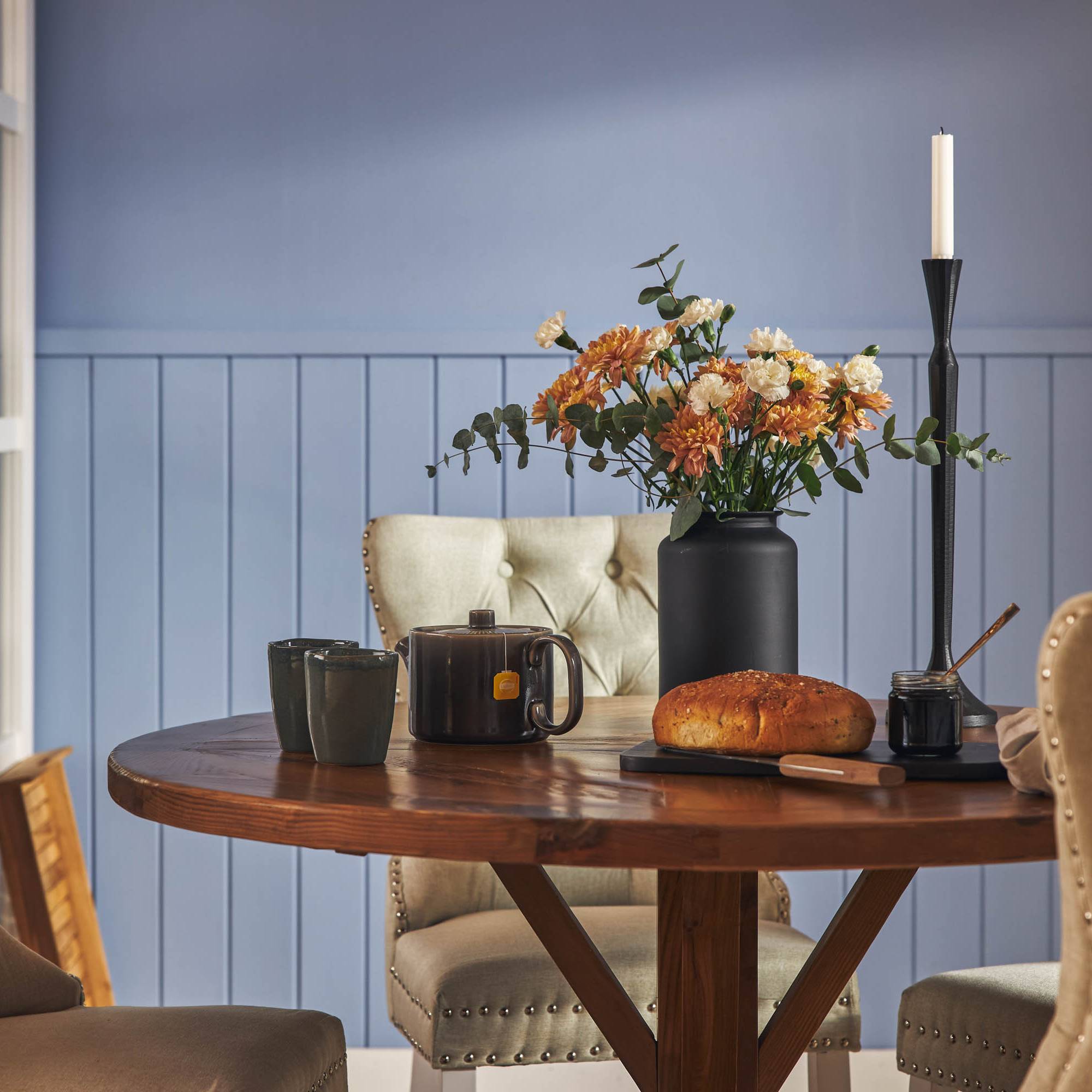 Matgrupp Bloomington Lyon Runt Matbord 120 cm med 4 Bergviken Matstol