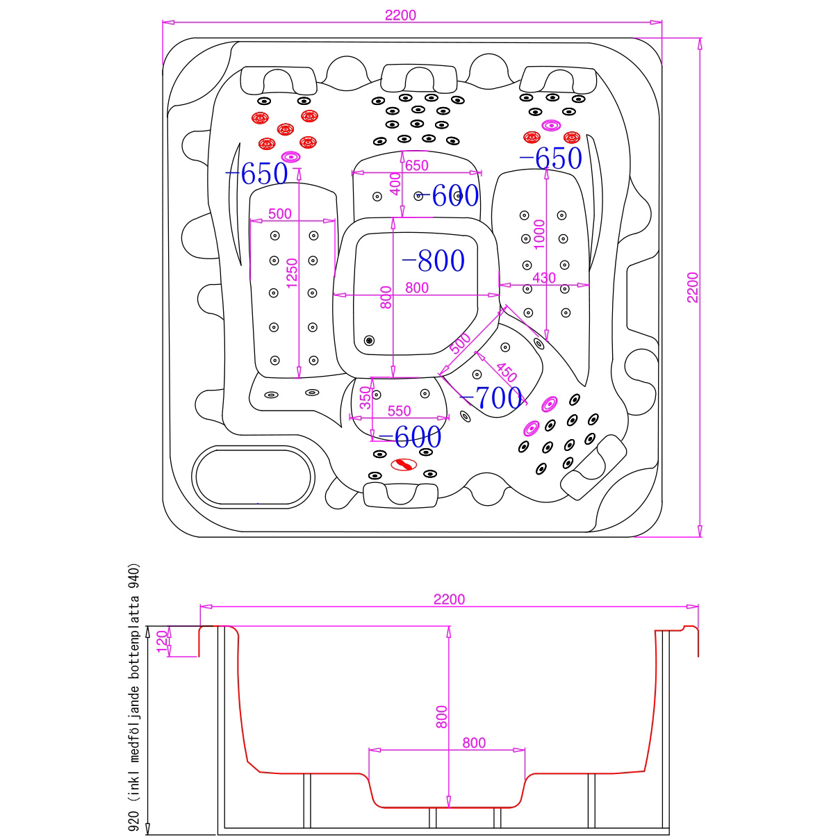 Spabad Lyfco Vivid Dreams Black Edition WiFi