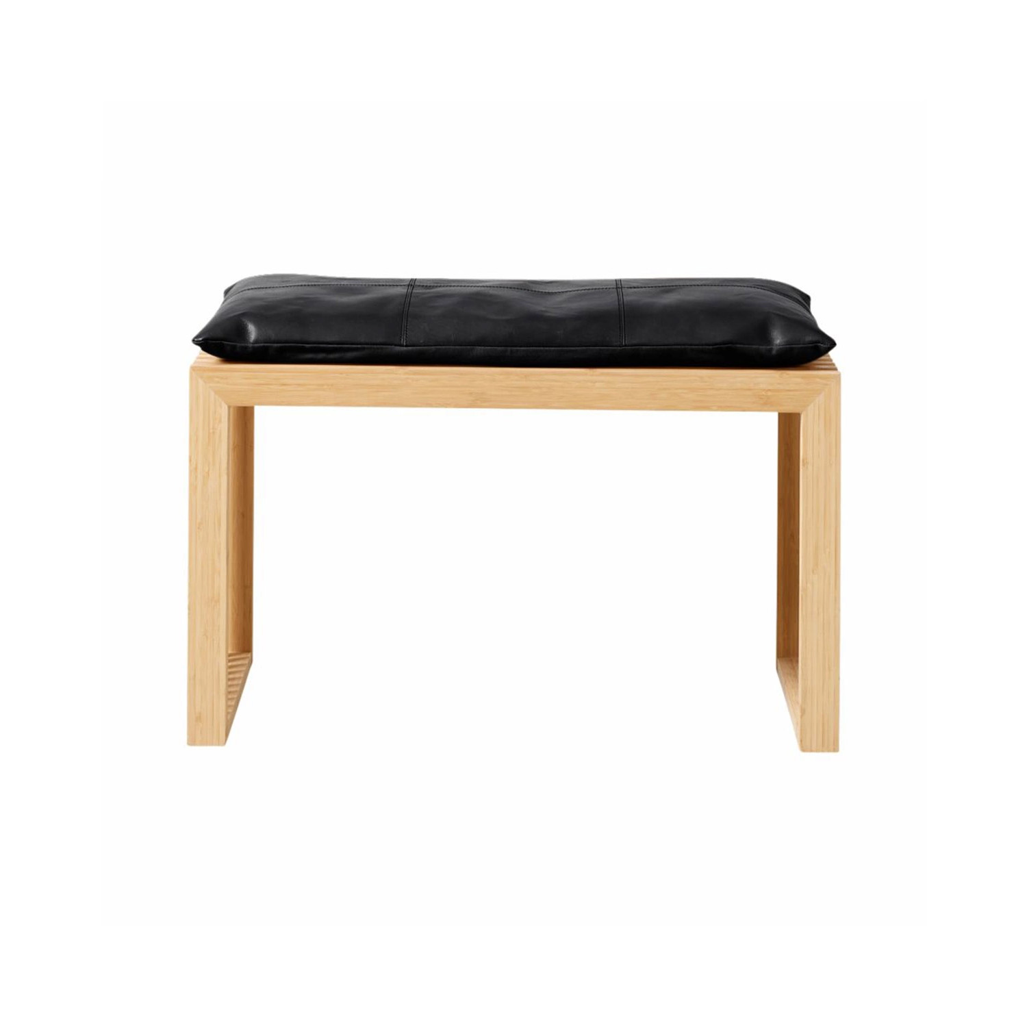 Bänk Cinas Rib Bambu 2-sits med Skinndyna