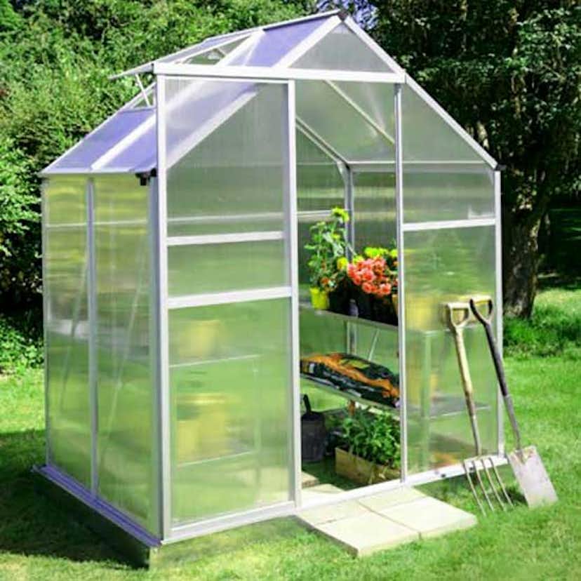 Växthus Metalcraft 2,2 kvm Silver Rektangulärt