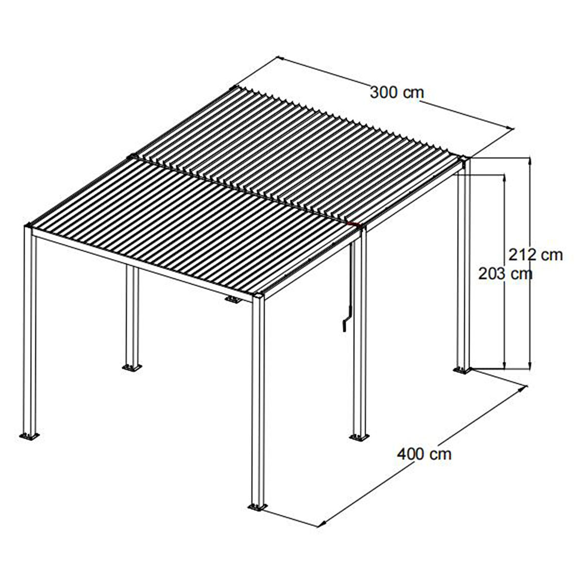 Pergola Metalcraft Premium 4x3 m