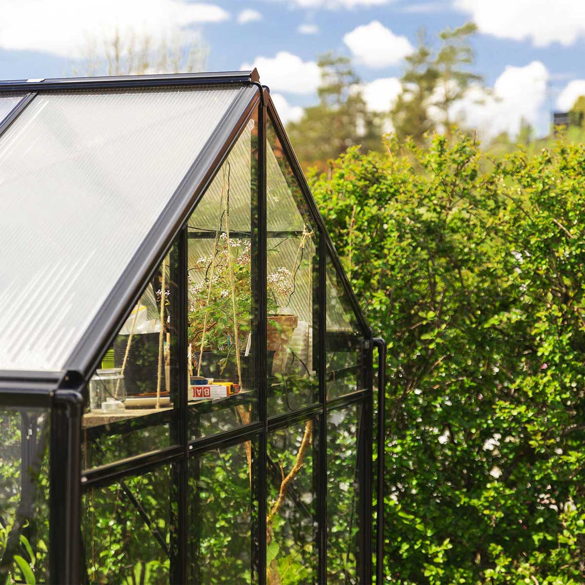 Växthus Metalcraft 11,2 kvm Svart T-format