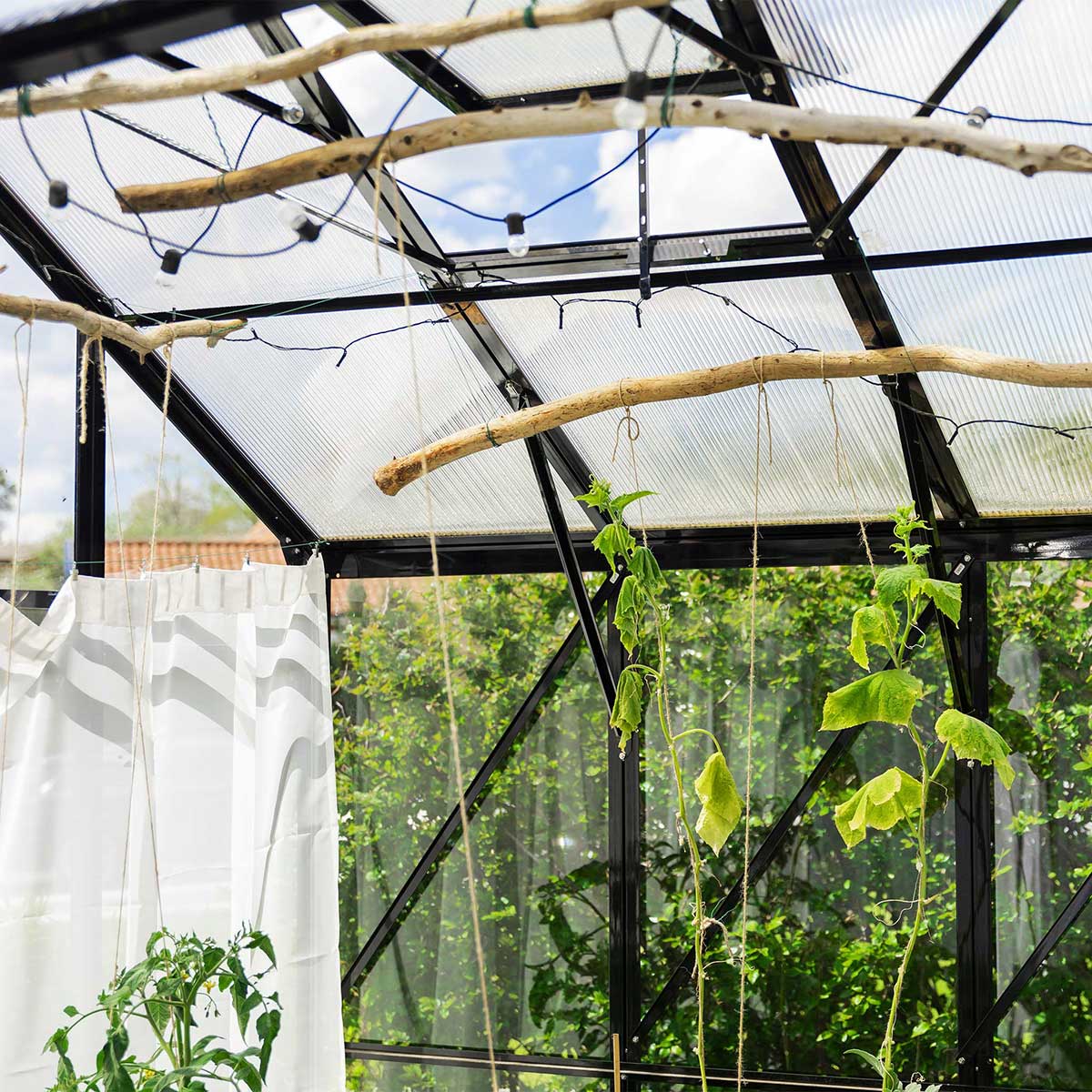 Växthus Metalcraft 11,2 kvm Svart T-format