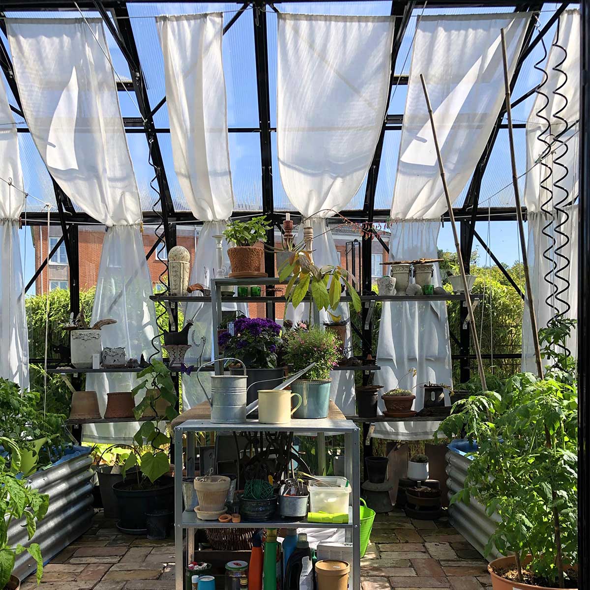 Växthus Metalcraft 11,2 kvm Svart T-format