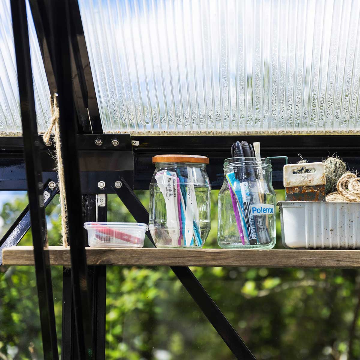 Växthus Metalcraft 11,2 kvm Svart T-format