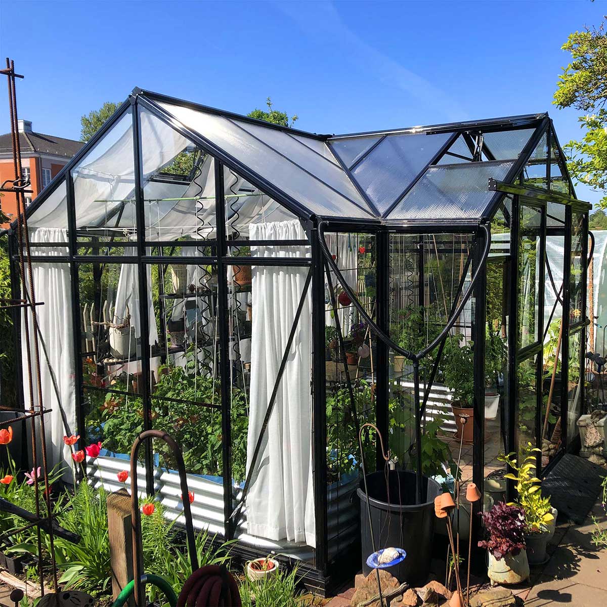 Växthus Metalcraft 11,2 kvm Svart T-format