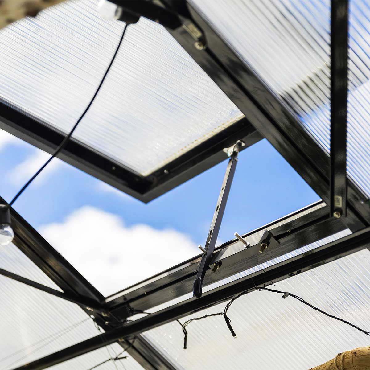 Växthus Metalcraft 11,2 kvm Svart T-format