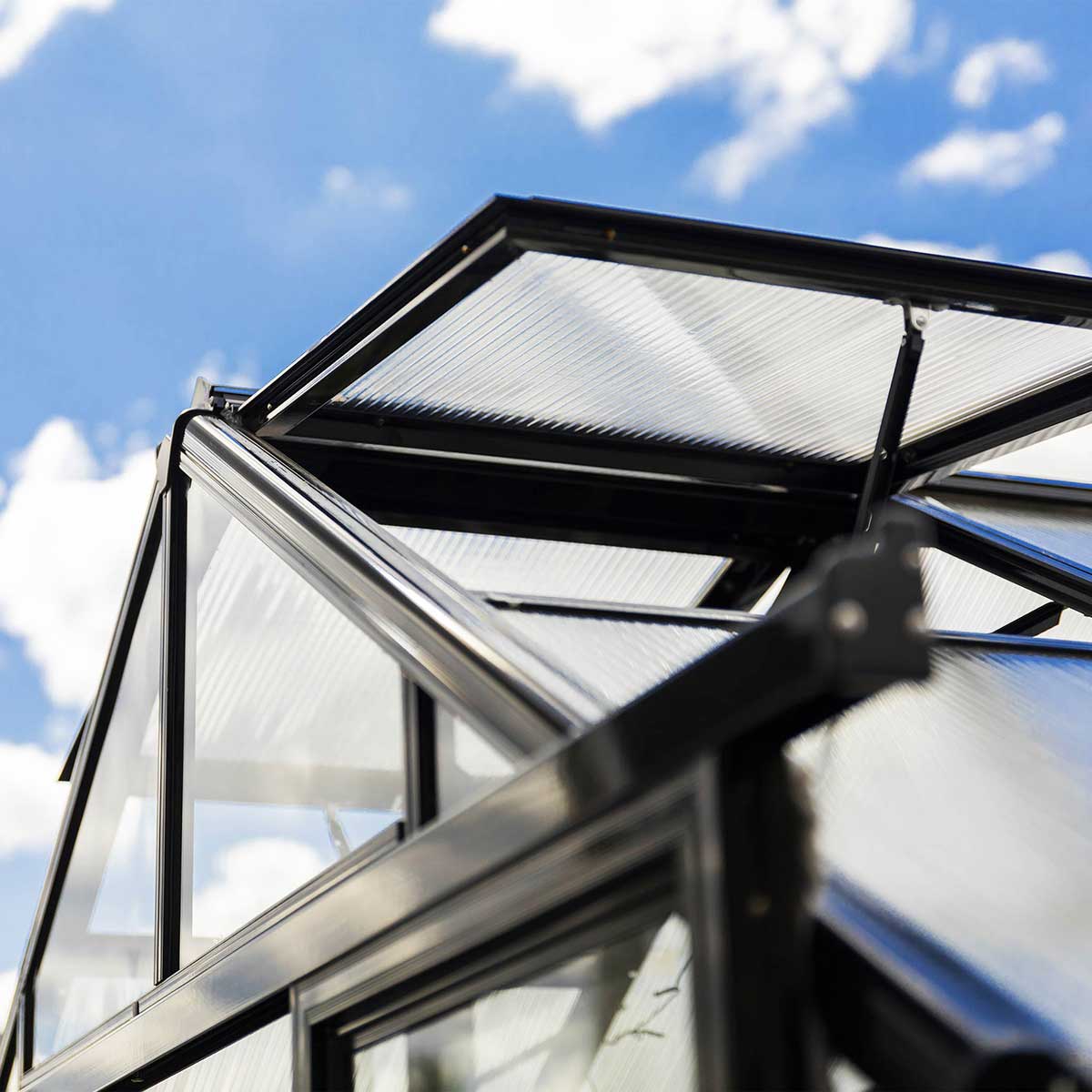 Växthus Metalcraft 11,2 kvm Svart T-format