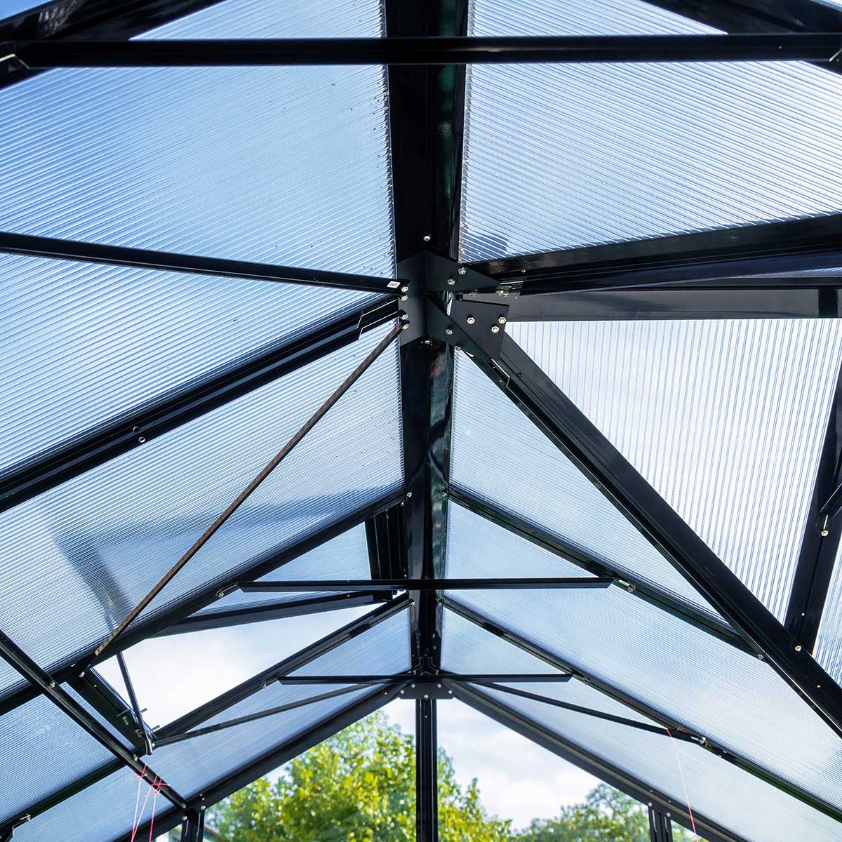 Växthus Metalcraft 12,8 kvm Svart T-format