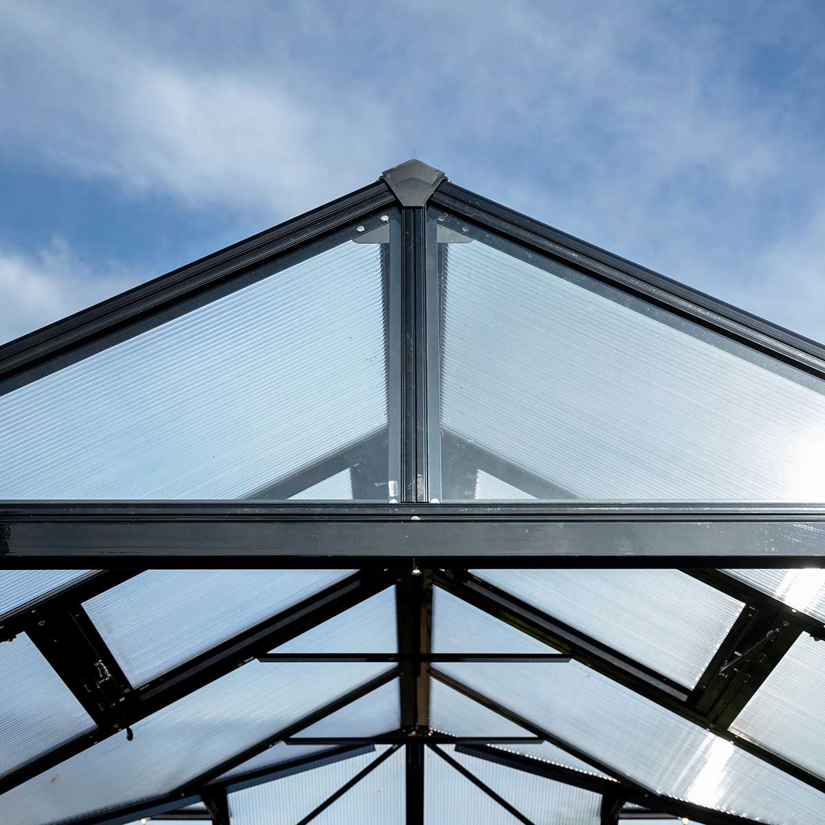 Växthus Metalcraft 12,8 kvm Svart T-format