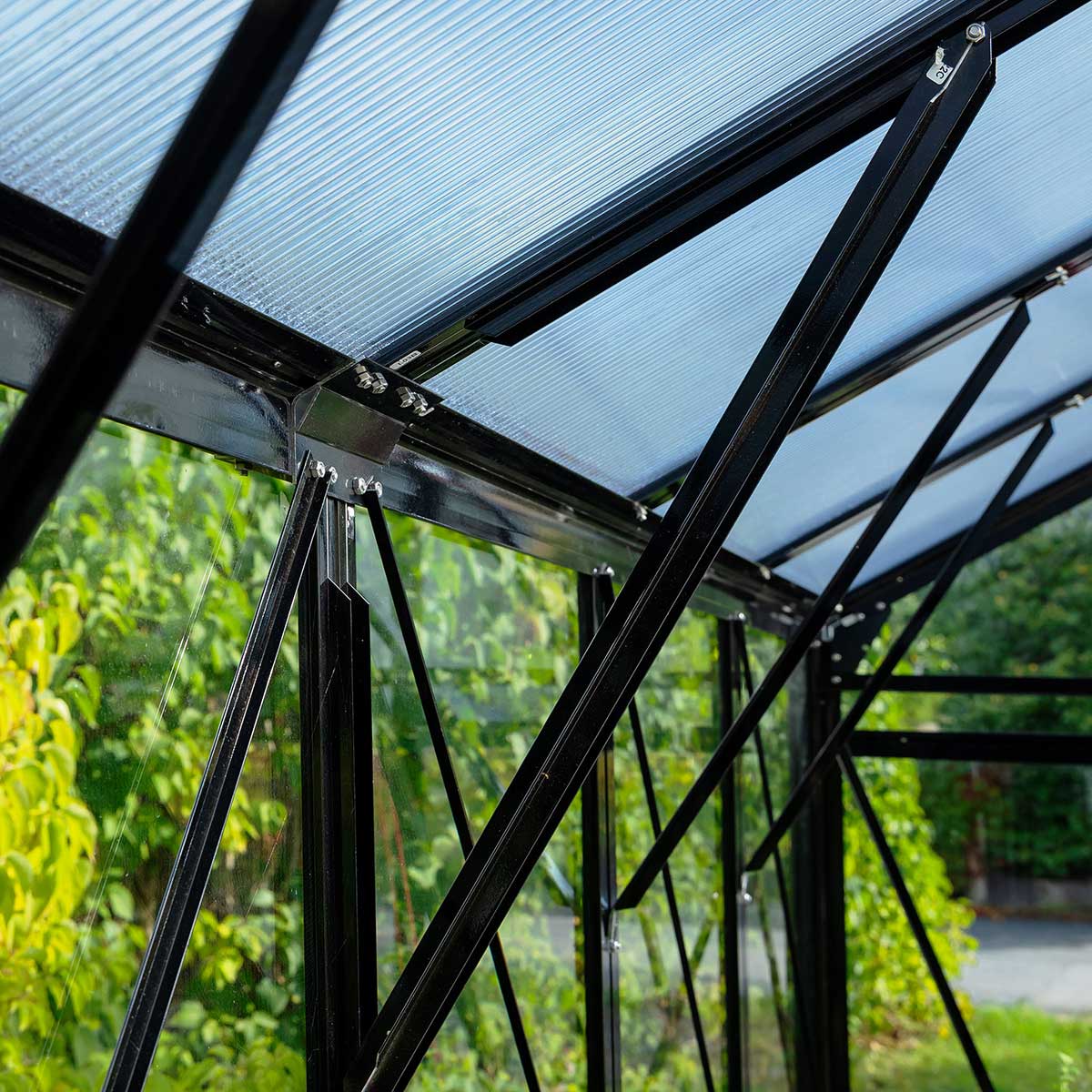 Växthus Metalcraft 12,8 kvm Svart T-format