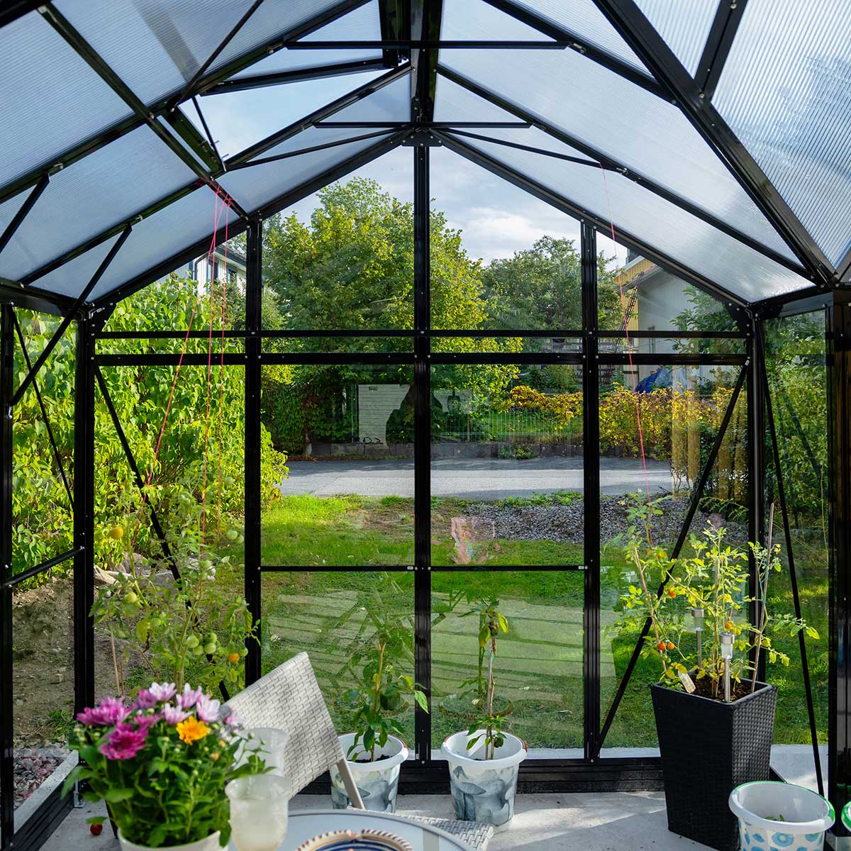 Växthus Metalcraft 12,8 kvm Svart T-format