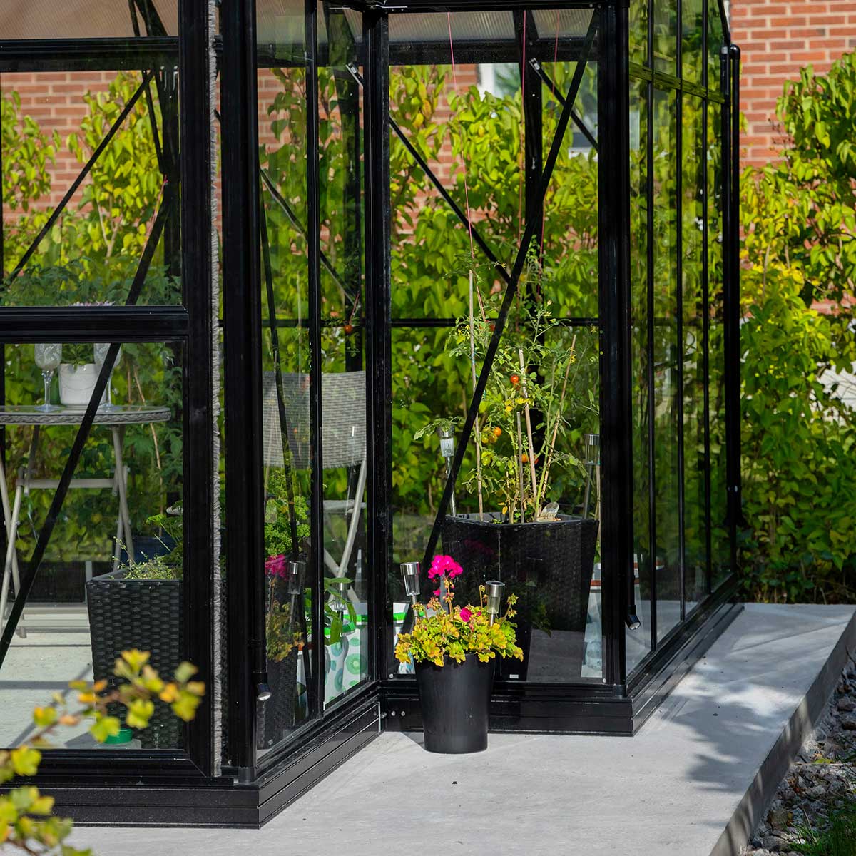 Växthus Metalcraft 12,8 kvm Svart T-format